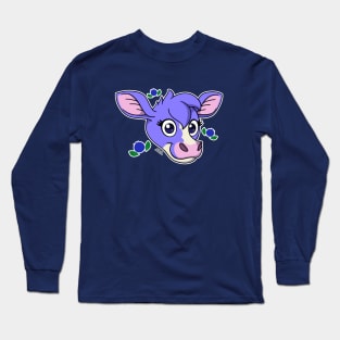 Bailey the Blueberry Cow - Original, Head (Part 1) Long Sleeve T-Shirt